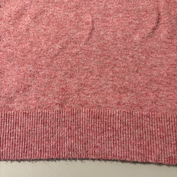 Organic Rage Women's Pink Marled Knit Quarter Zip Sweater Pullover XL Comfy - Picture 6 of 10